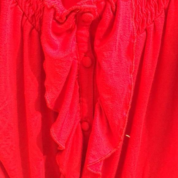 Boston Proper Red Ruffled Blouse👗 - Picture 3 of 5